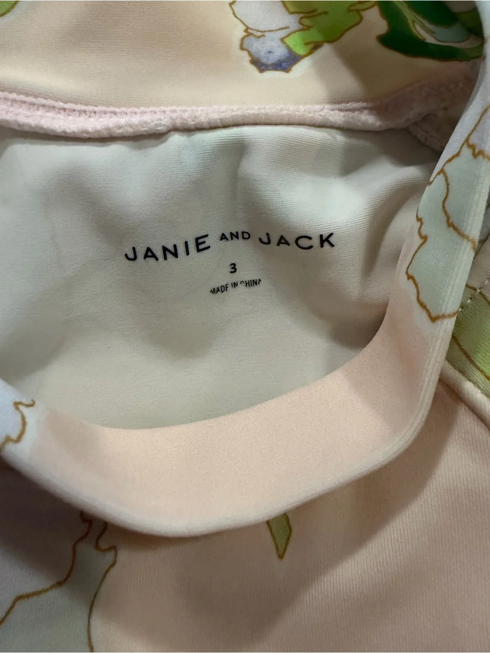 Janie and Jack Long Sleeve Floral Swim Top Rashguard